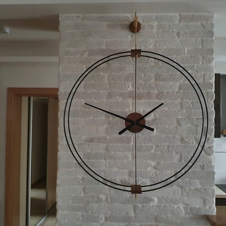Zidni sat prečnika 90 cm, ručna izrada modernih zidnih satova