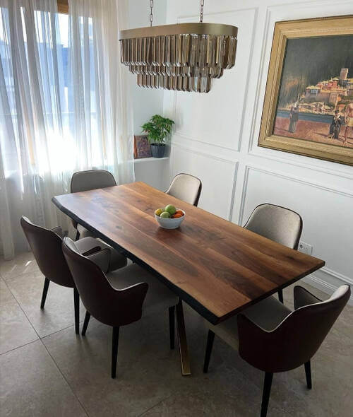 Moderni trpezarijski stolovi i jednostavan oblik, ručna izrada woodsteel